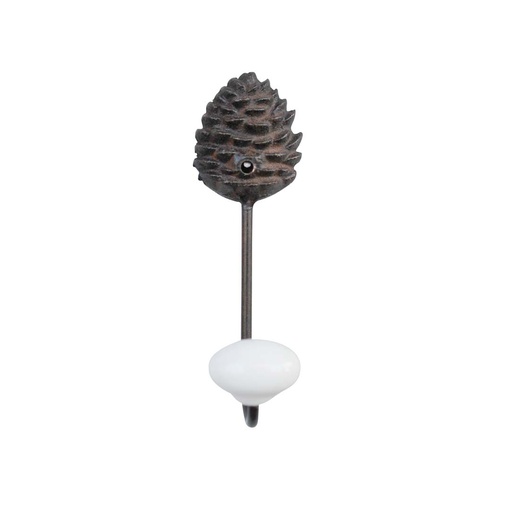 [CH002143] Crochet "pomme de pin" marron