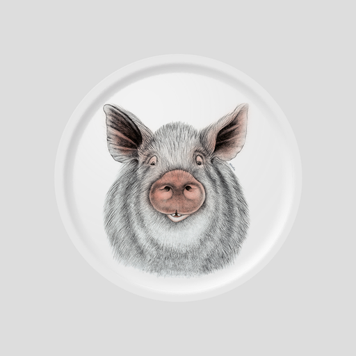 [NI000026] Plateau rond cochon