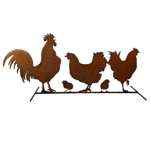 [OK000105] Bordure Coq-poule-poussin 65x30cm