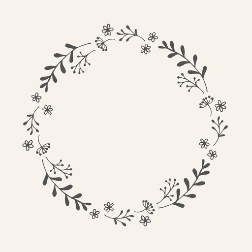 [IB000069] Serviette en papier couronne de fleurs noires 50 pièces par paquet