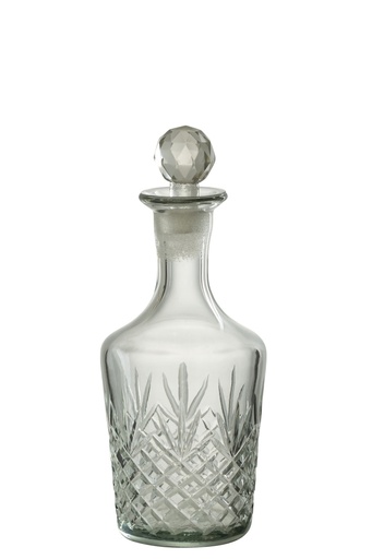 [JL000134] Carafe en verre gravée